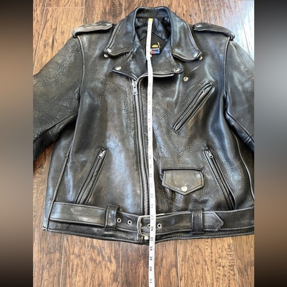 Vintage Heavy Motorcycle Jacket with Eagle Patch - Picture 7 of 9
